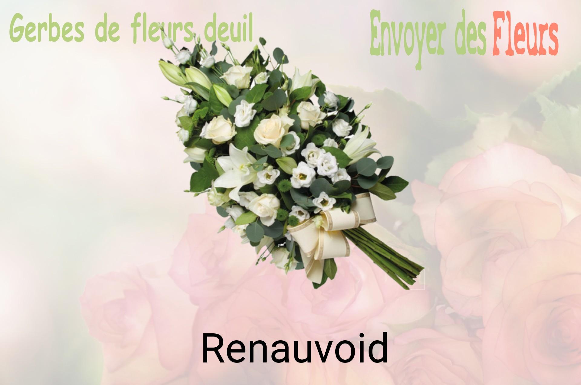 Gerbe de fleurs de deuil livrée à Renauvoid